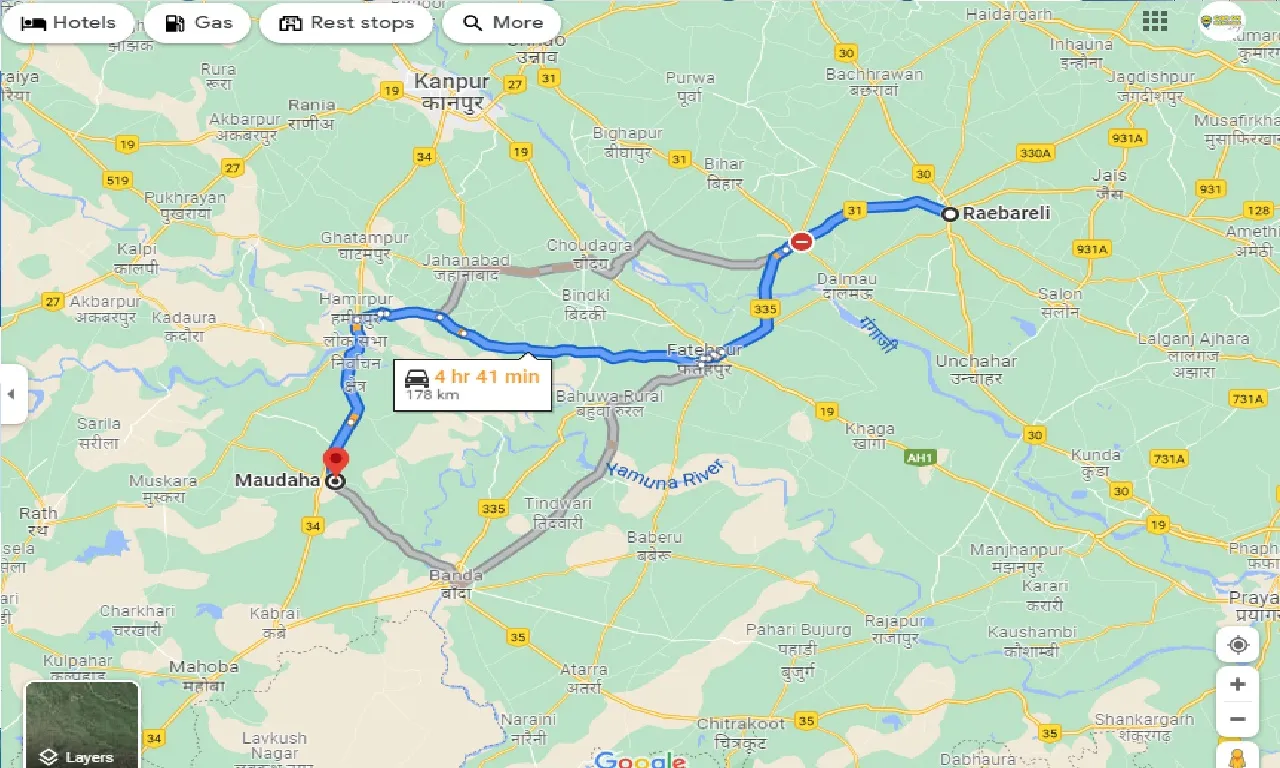 raebareli-to-maudaha-taxi