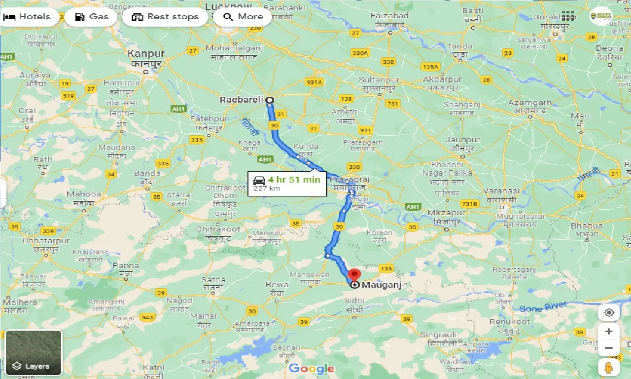 raebareli-to-mauganj-taxi