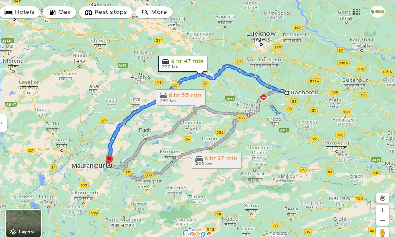 raebareli-to-mauranipur-taxi