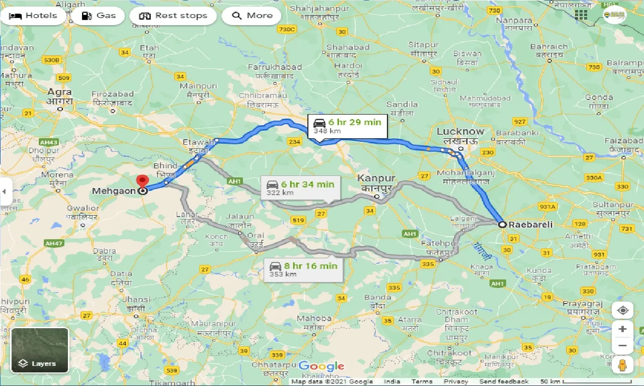 raebareli-to-mehgaon-taxi