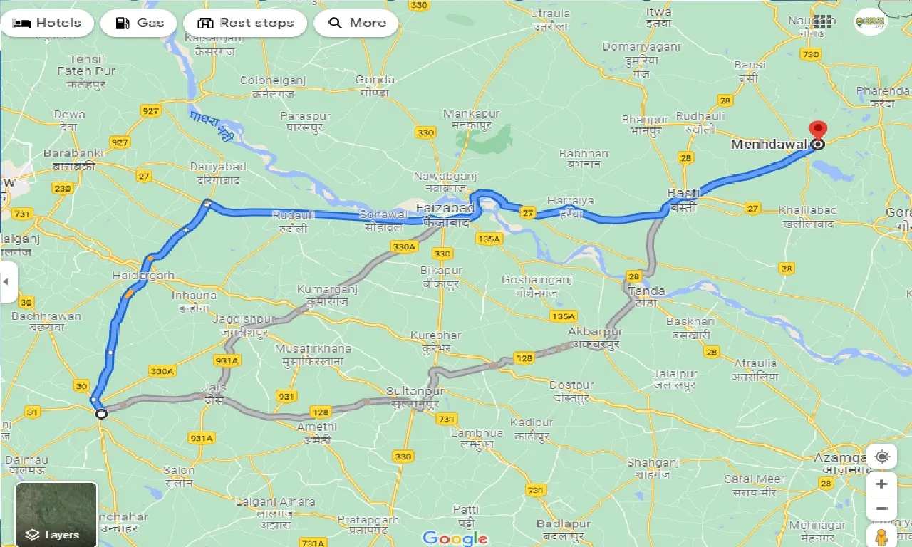 raebareli-to-menhdawal-one-way