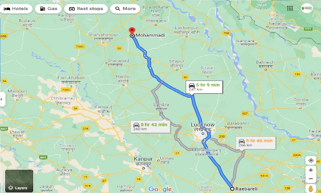 raebareli-to-mohammadi-one-way