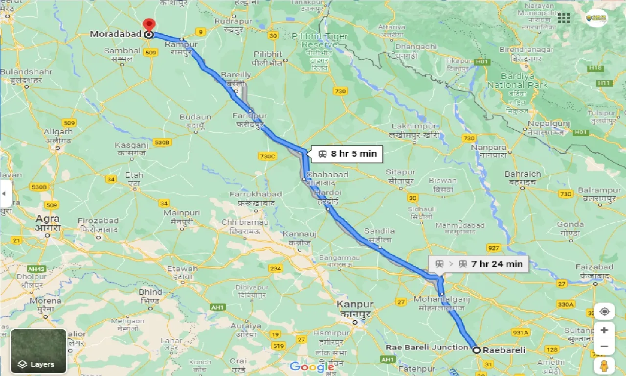 raebareli-to-moradabad-taxi