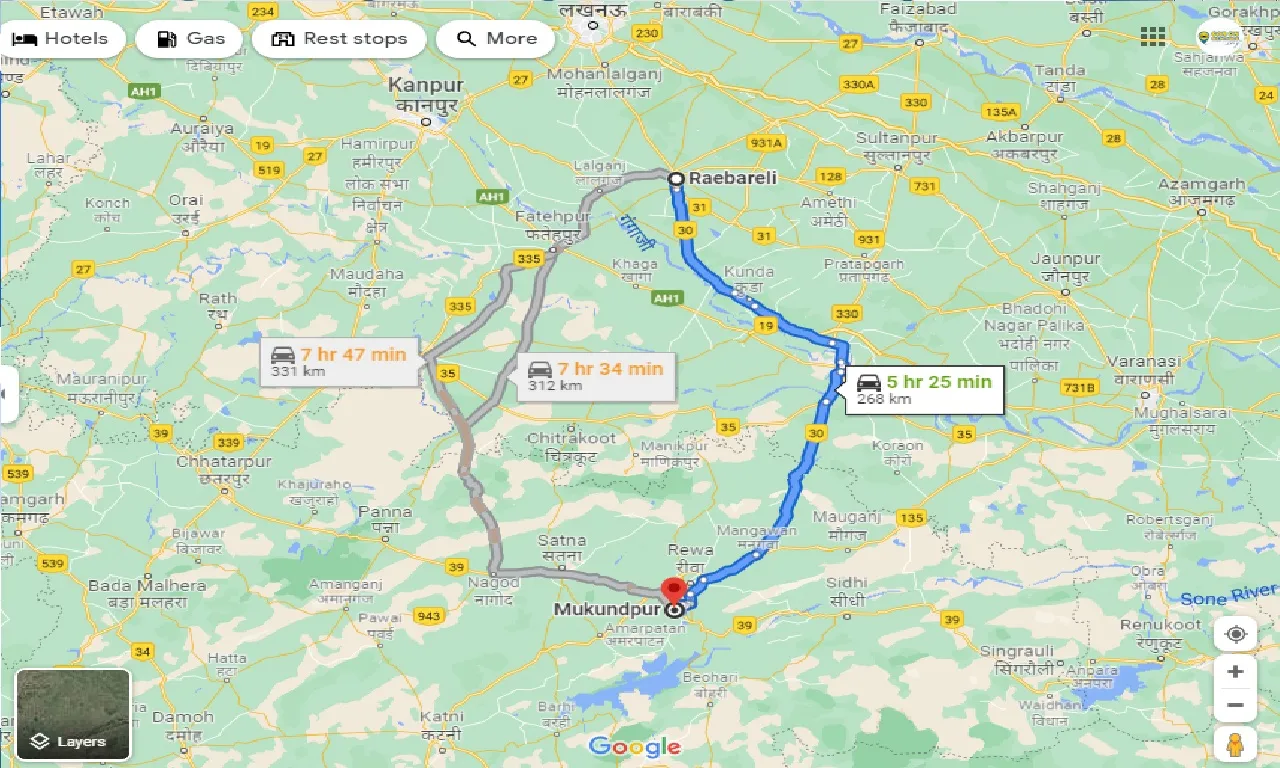 raebareli-to-mukundpur-taxi