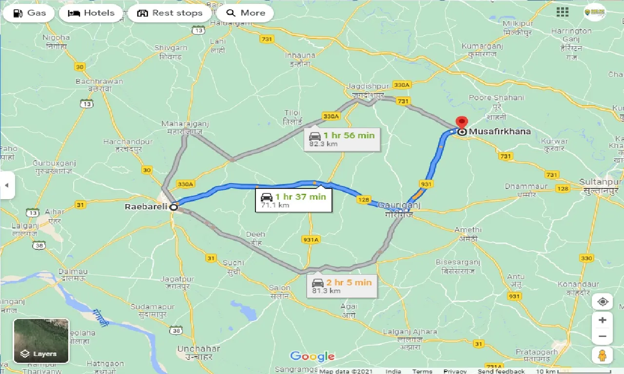 raebareli-to-musafirkhana-one-way