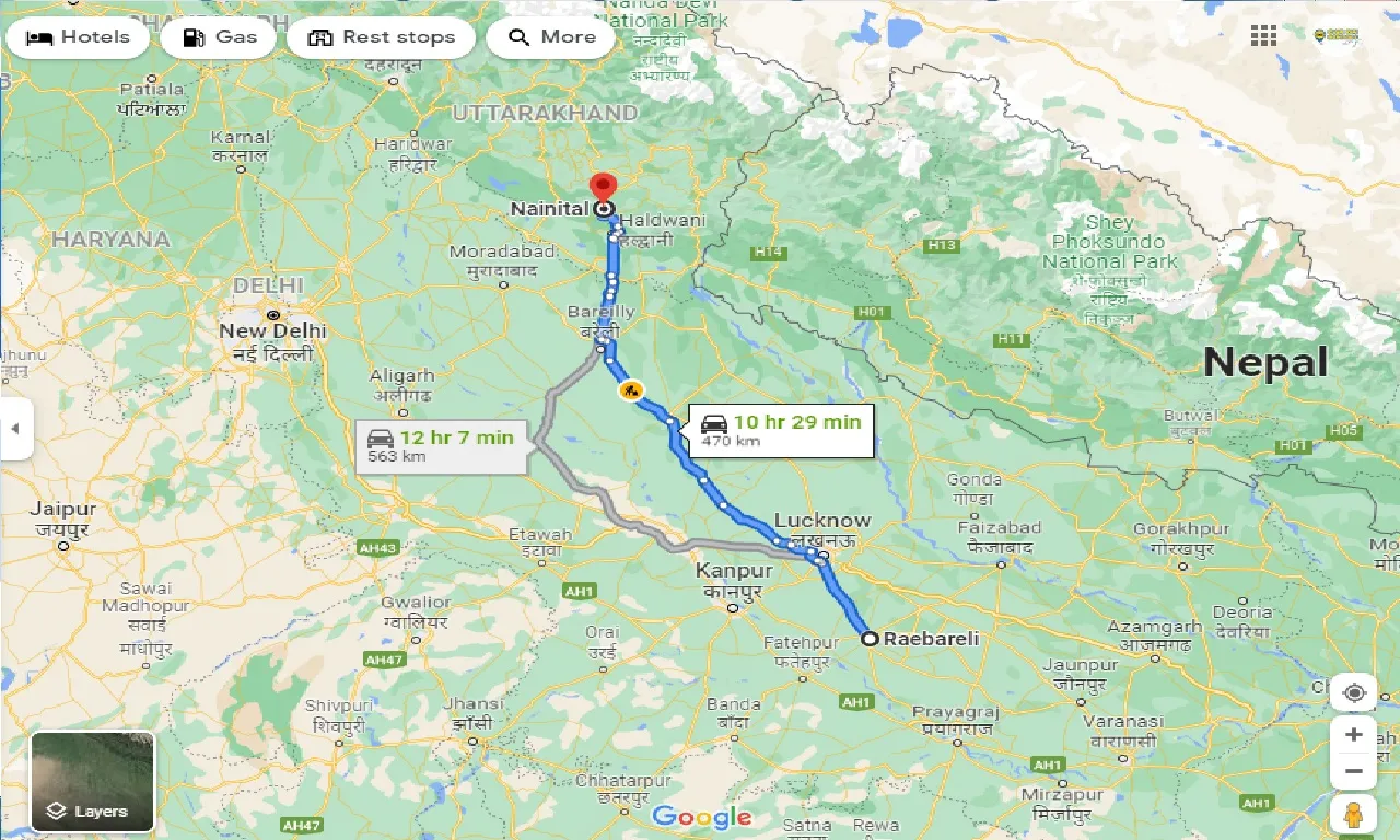 raebareli-to-nainital-one-way