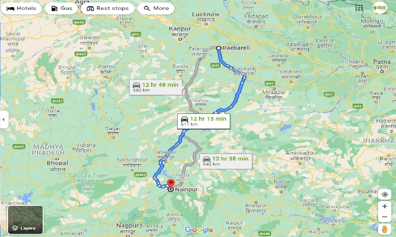 raebareli-to-nainpur-taxi