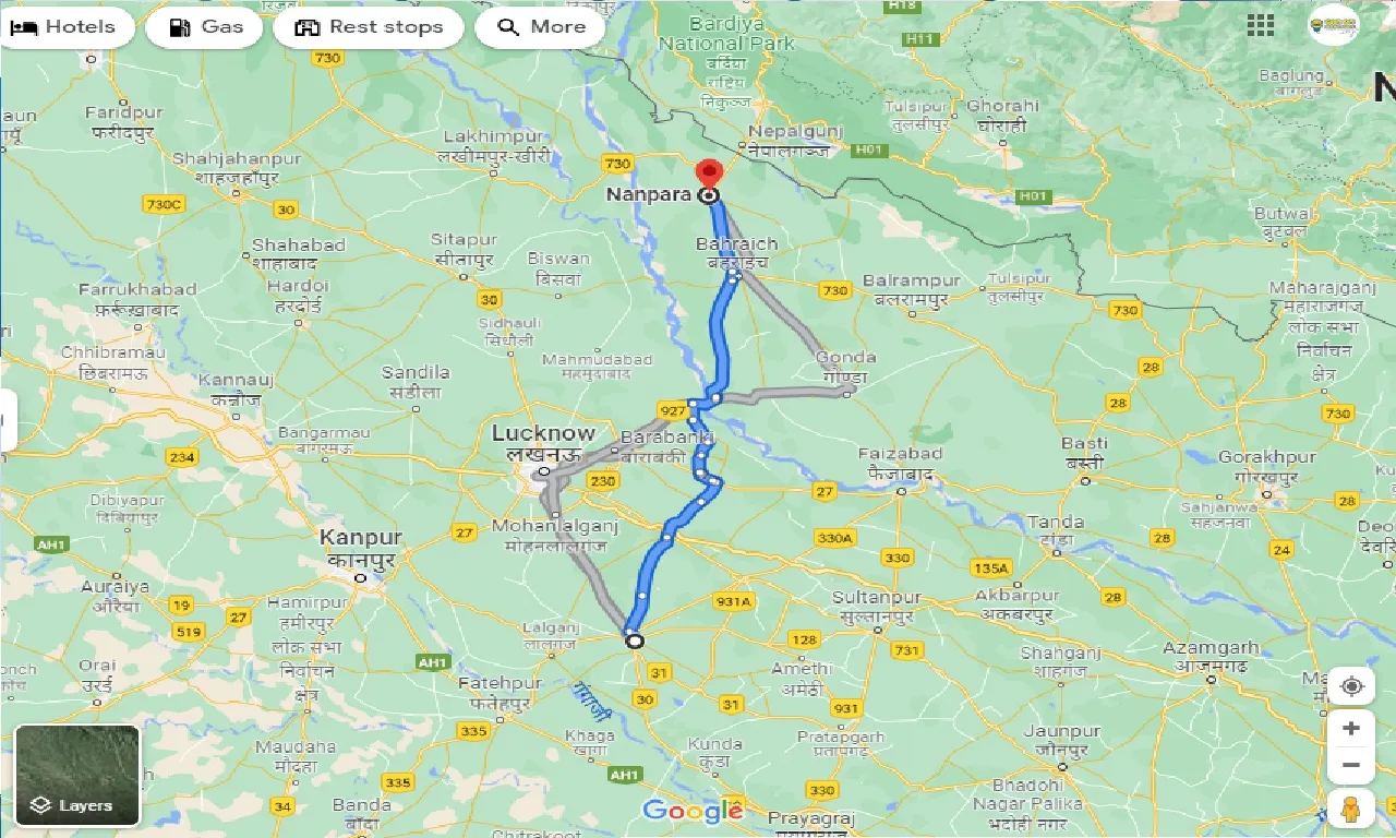 raebareli-to-nanpara-taxi