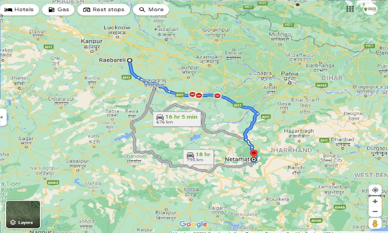 raebareli-to-netarhat-one-way