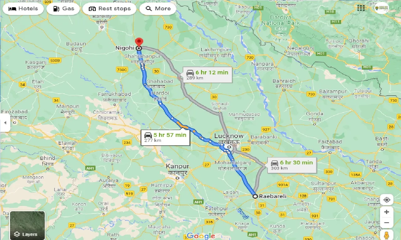 raebareli-to-nigohi-one-way