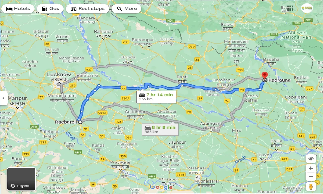 raebareli-to-padrauna-taxi