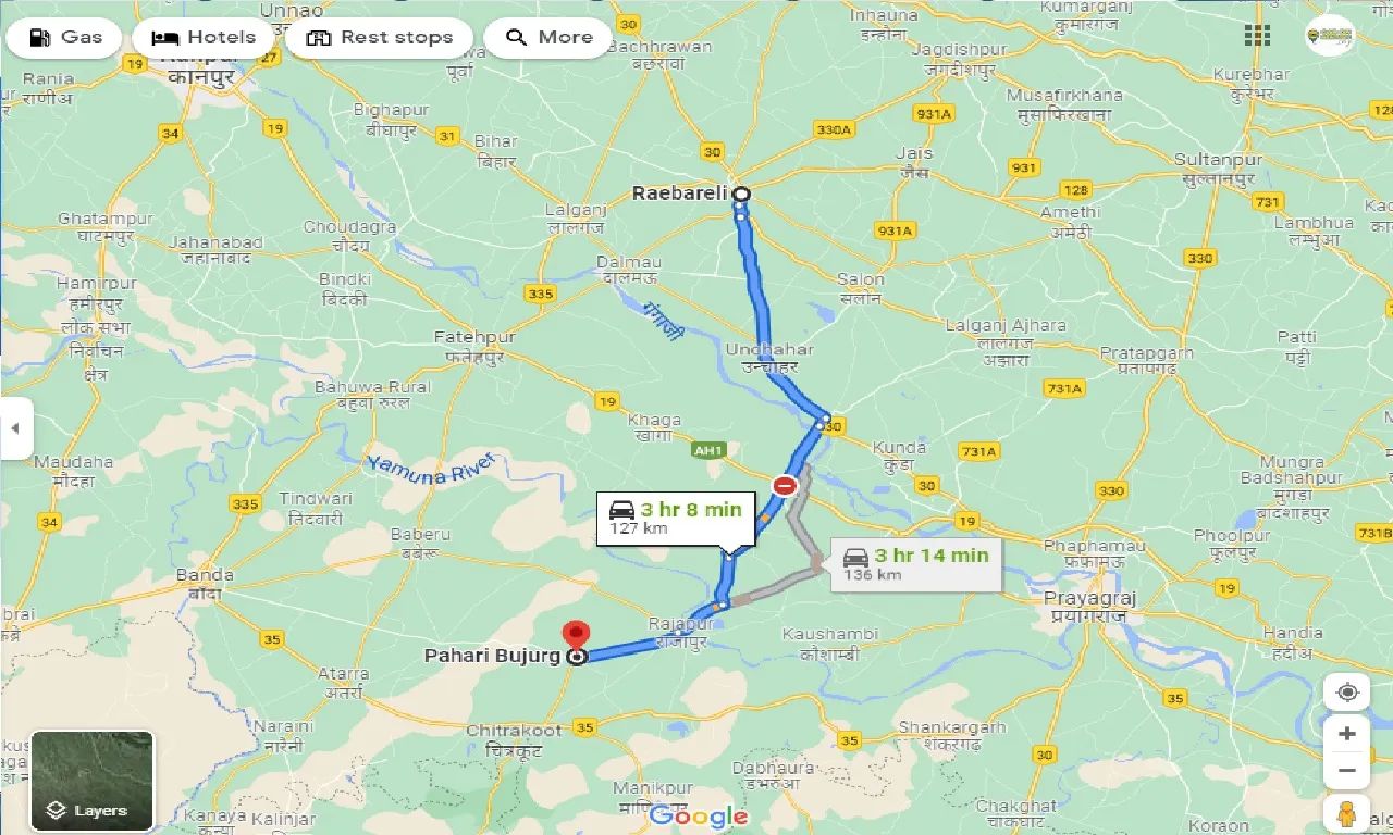 raebareli-to-pahari-bujurg-taxi