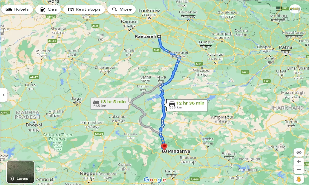 raebareli-to-pandariya-taxi