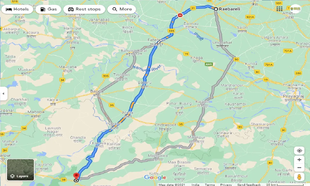 raebareli-to-panna-taxi