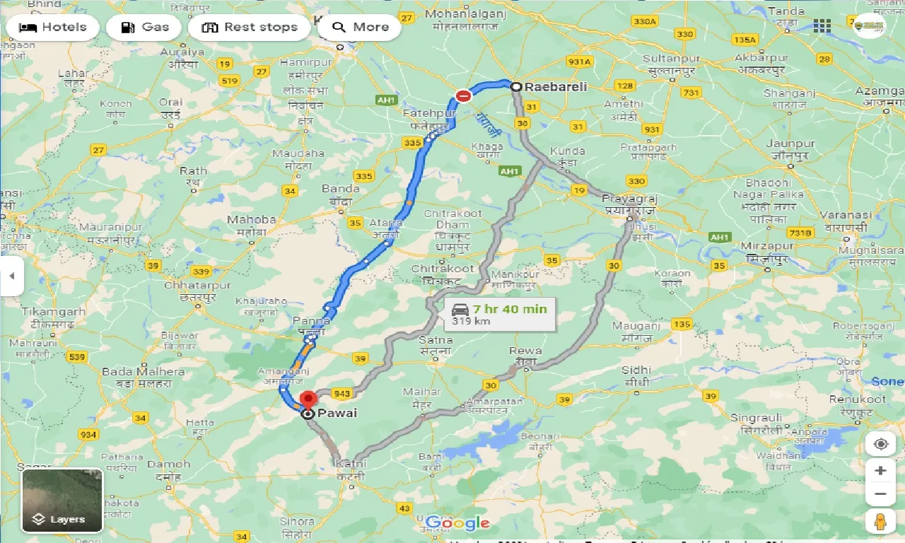 raebareli-to-pawai-taxi