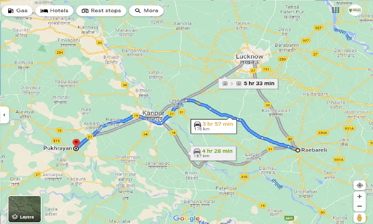 raebareli-to-pukhrayan-taxi