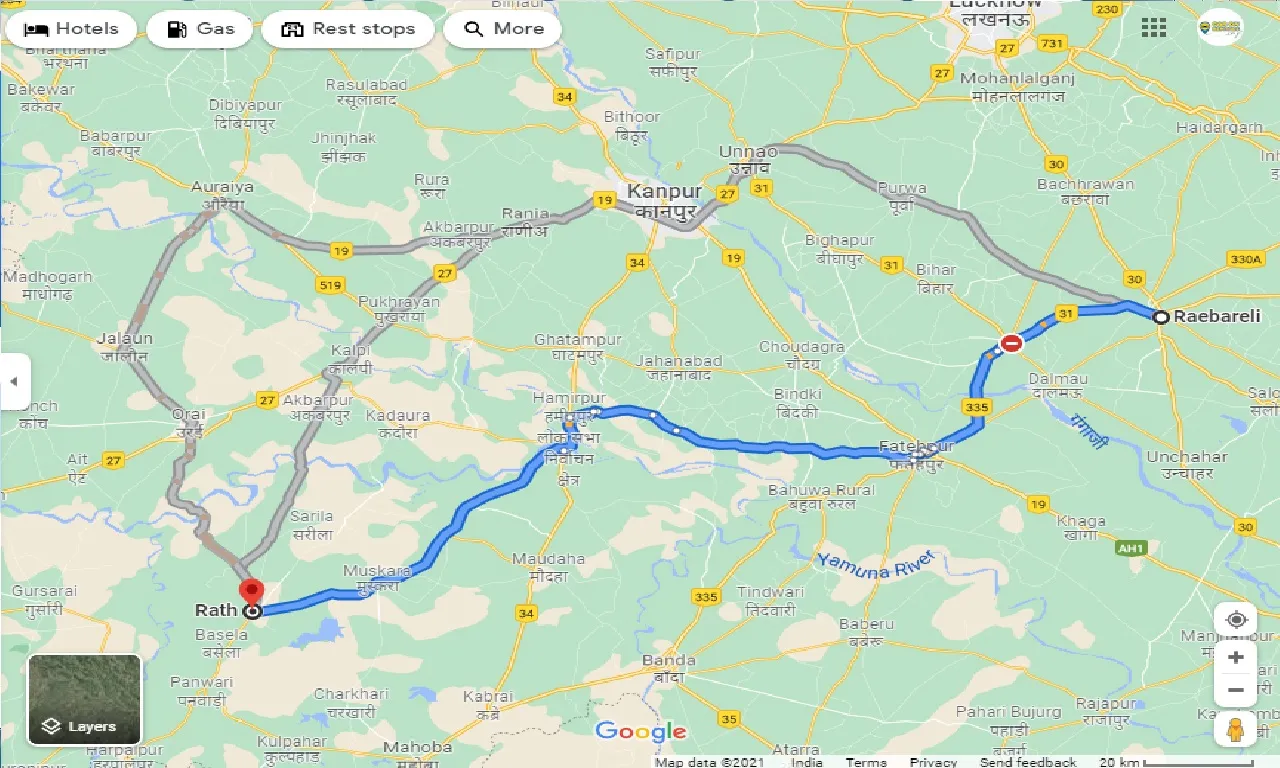 raebareli-to-rath-one-way