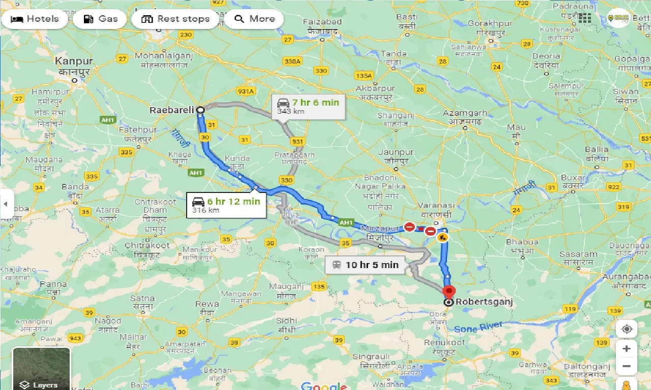 raebareli-to-robertsganj-one-way