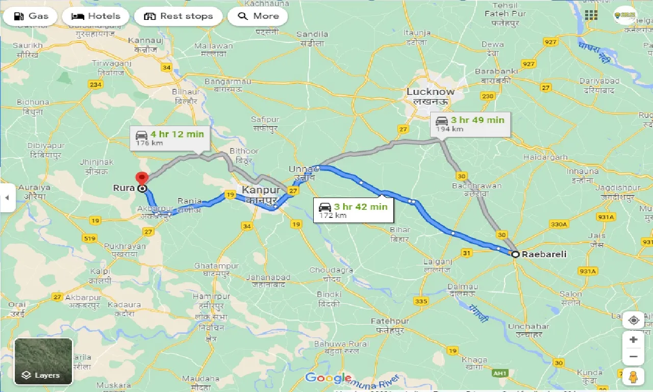 raebareli-to-rura-one-way