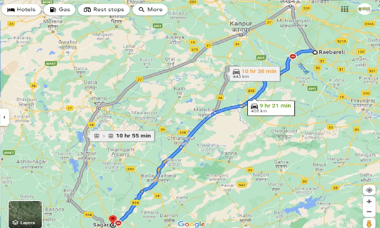 raebareli-to-sagar-taxi
