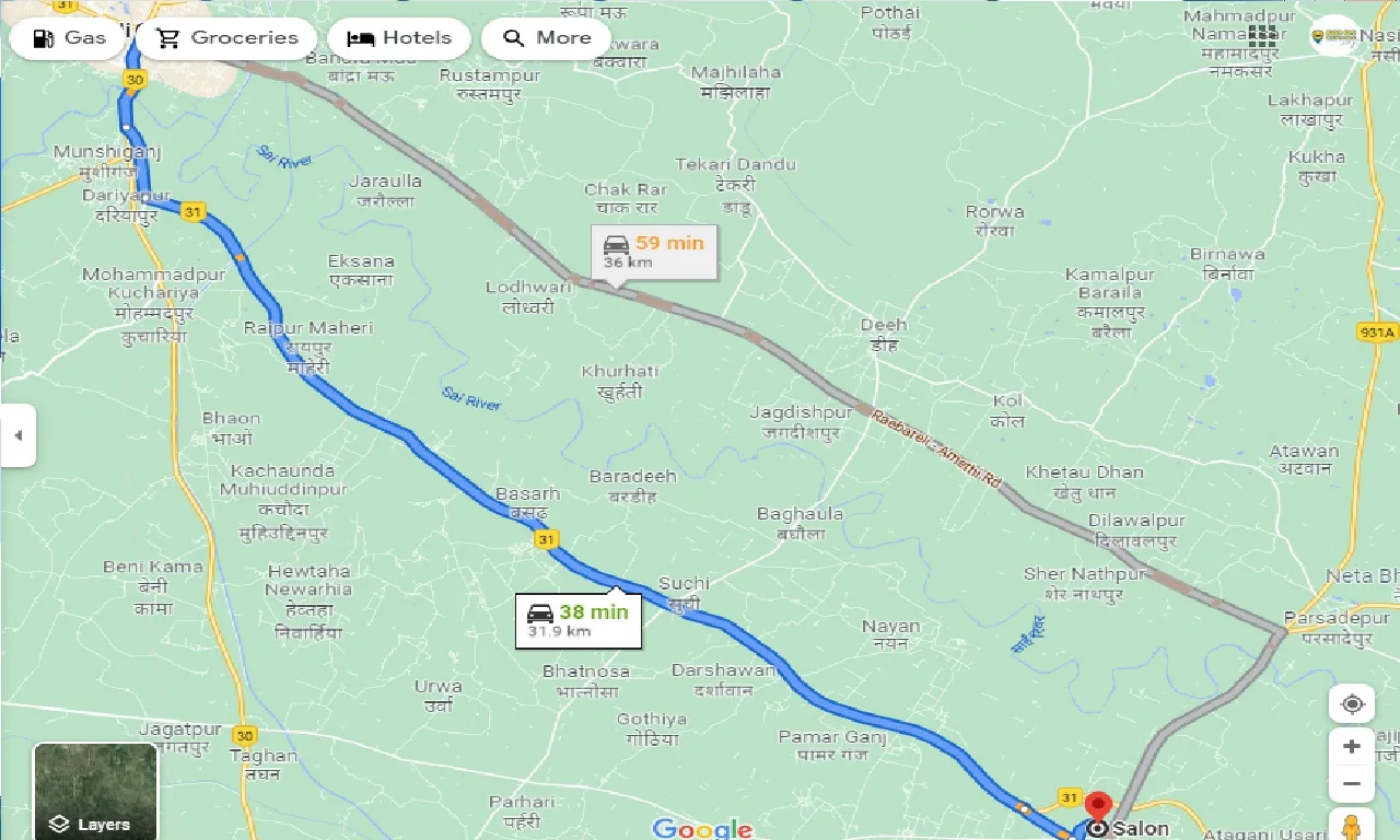 raebareli-to-salon-one-way