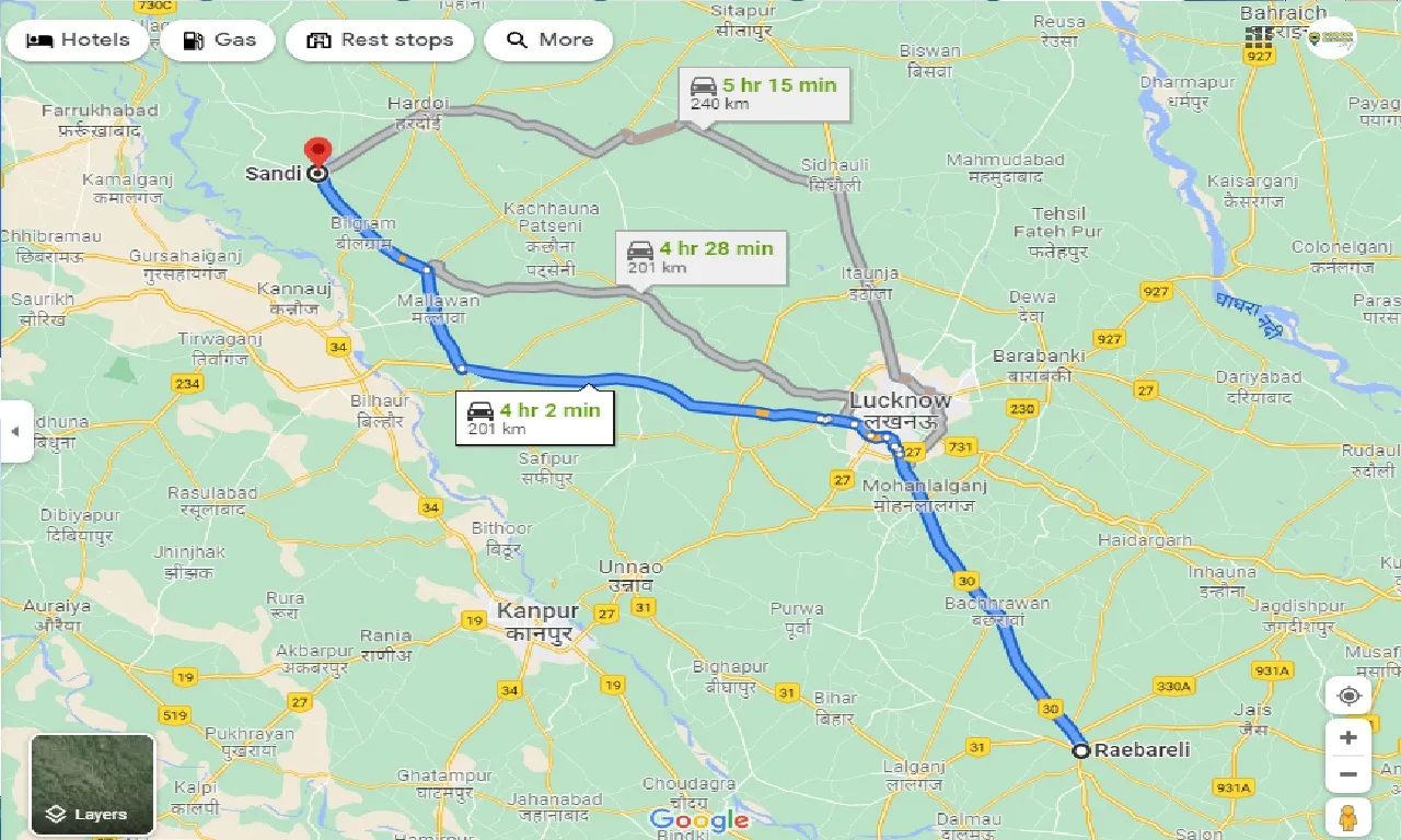 raebareli-to-sandi-taxi