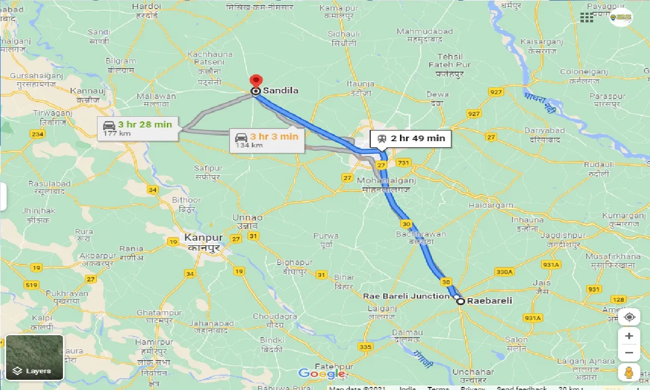 raebareli-to-sandila-one-way