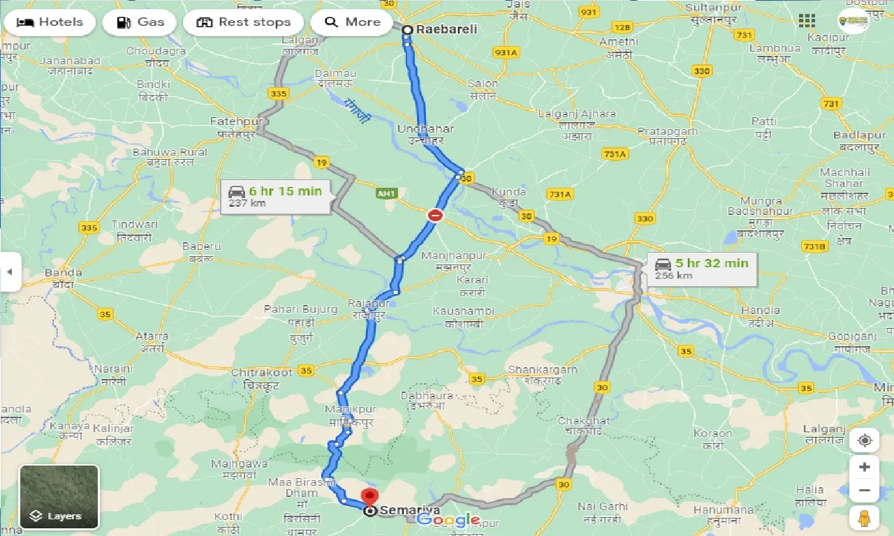 raebareli-to-semariya-taxi