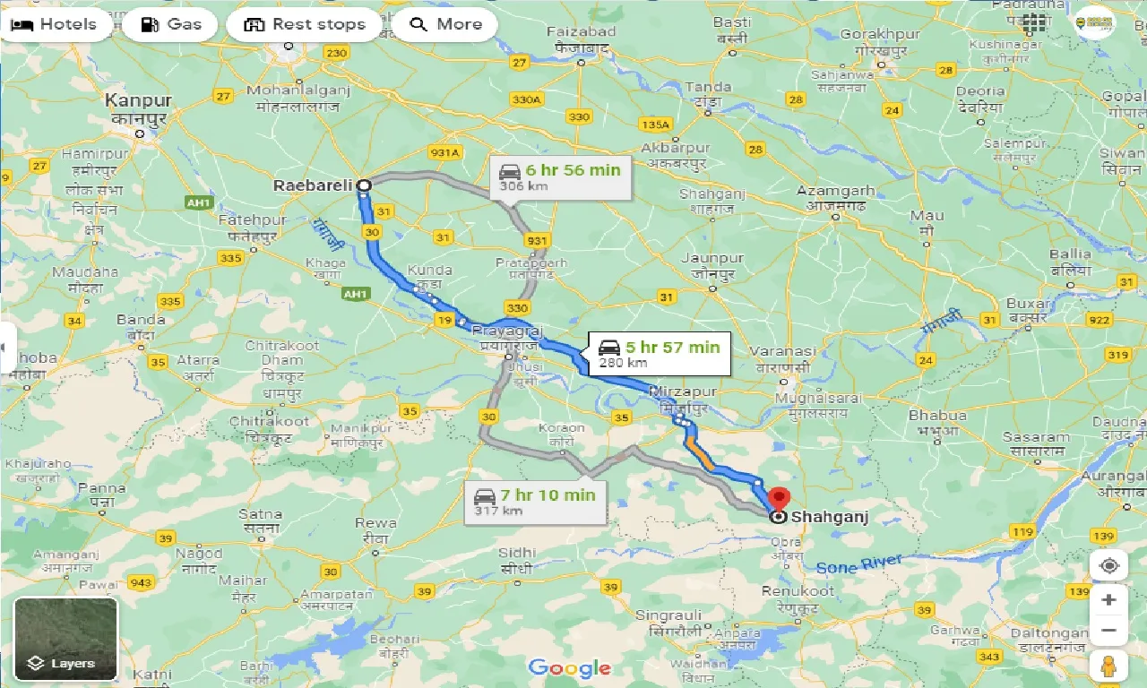 raebareli-to-shahganj-one-way