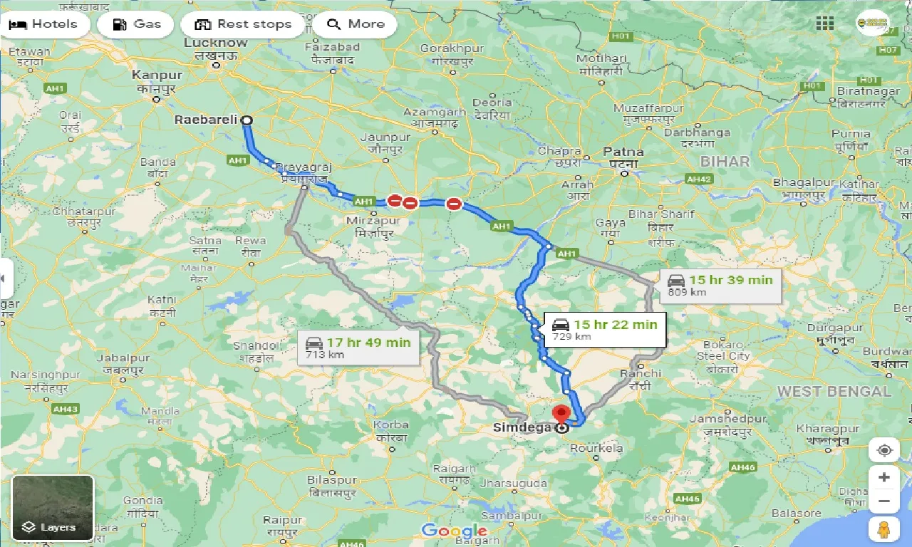 raebareli-to-simdega-taxi