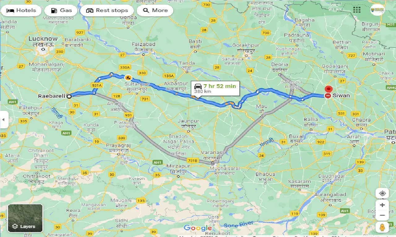 raebareli-to-siwan-taxi
