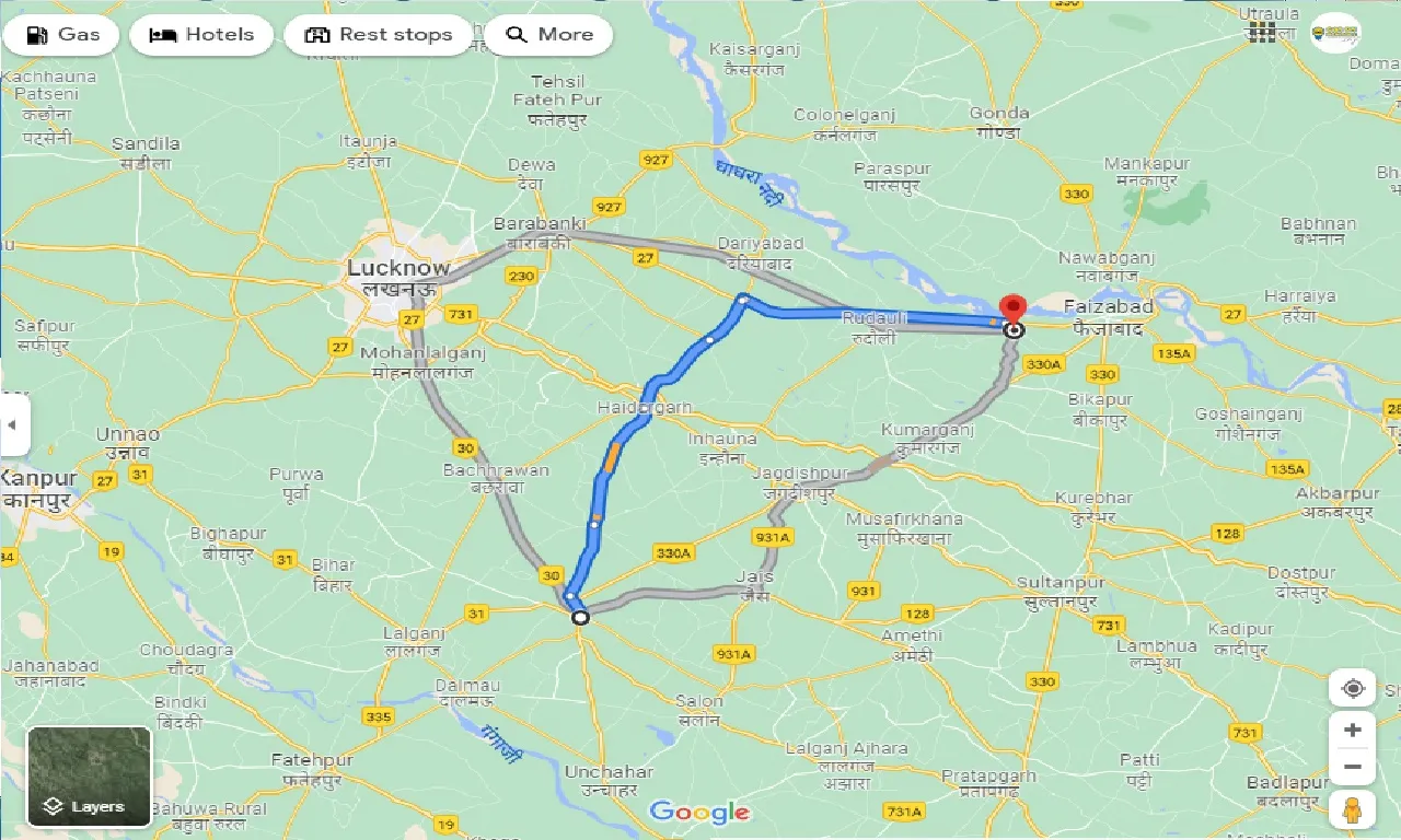 raebareli-to-sohawal-one-way