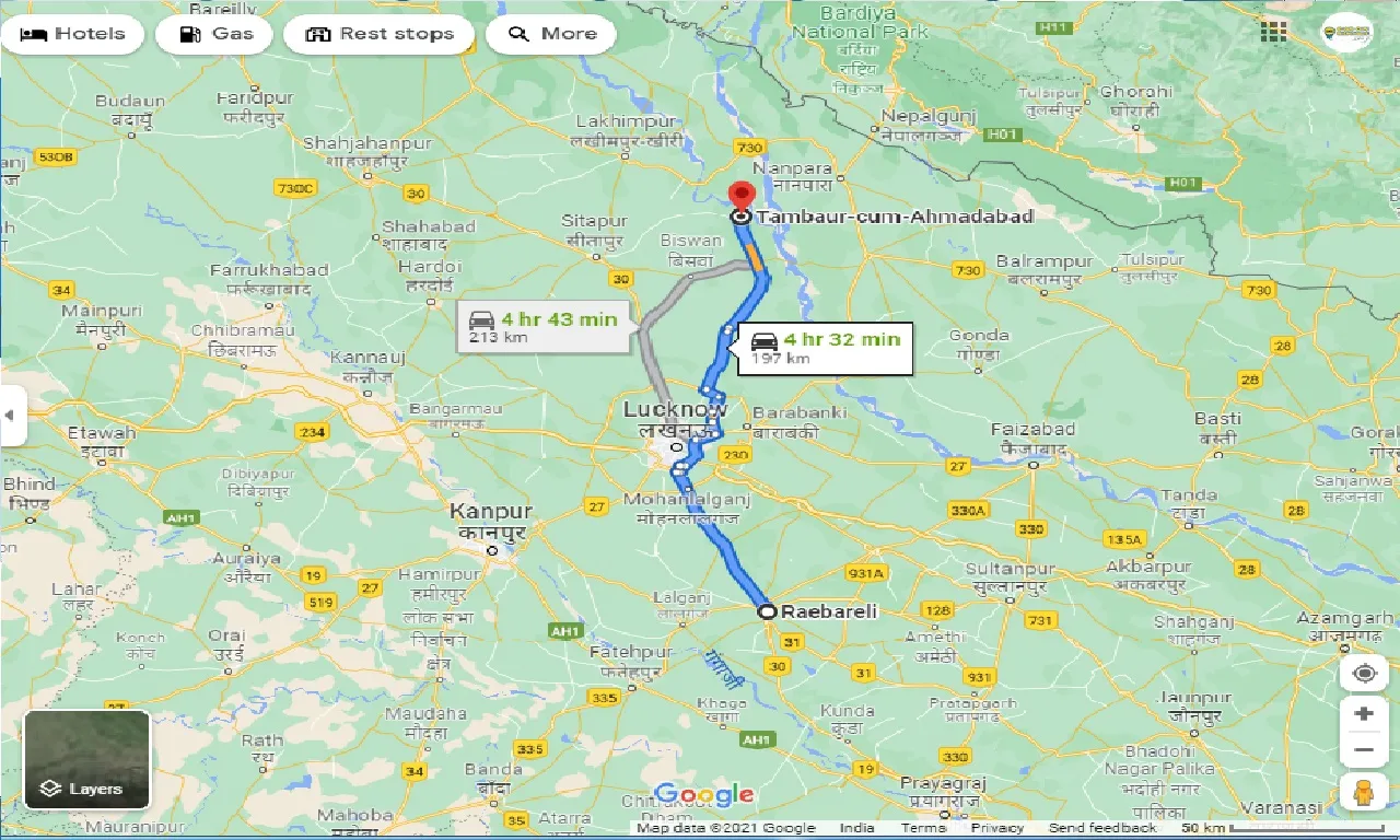 raebareli-to-tambaur-taxi