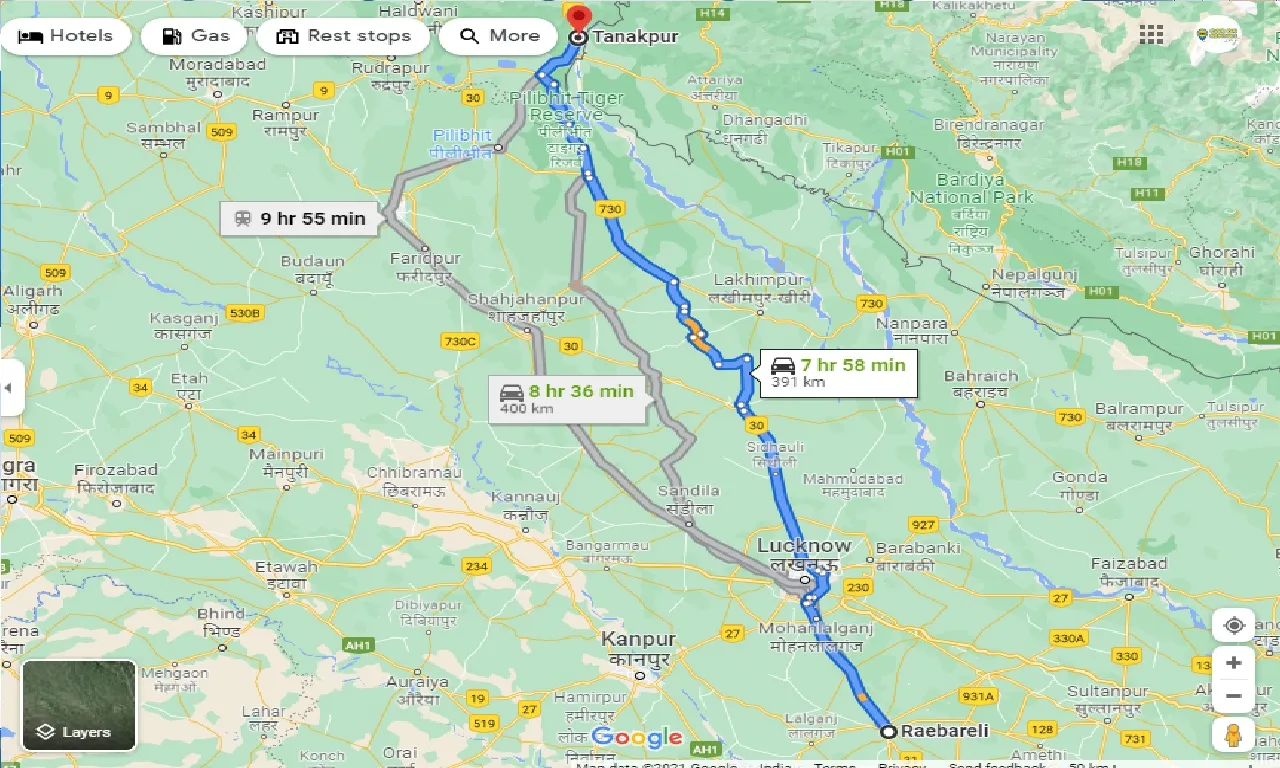 raebareli-to-tanakpur-taxi