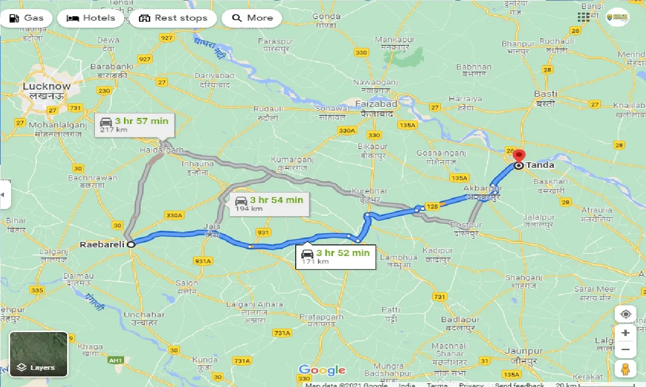 raebareli-to-tanda-taxi