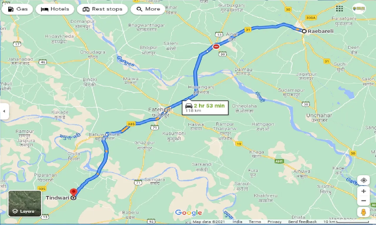 raebareli-to-tindwari-one-way