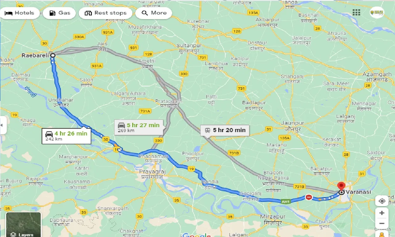 raebareli-to-varanasi-one-way