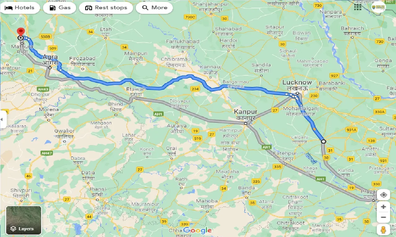 raebareli-to-vrindavan-one-way