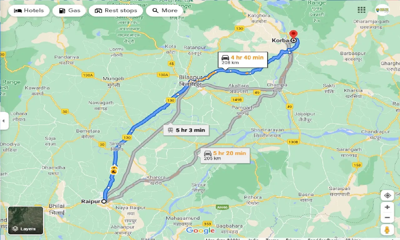 raipur-to-korba-outstation