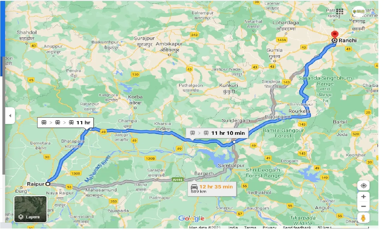 raipur-to-ranchi-outstation