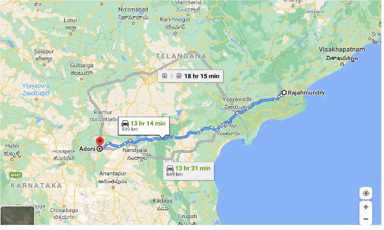 rajahmundry-to-adoni-one-way