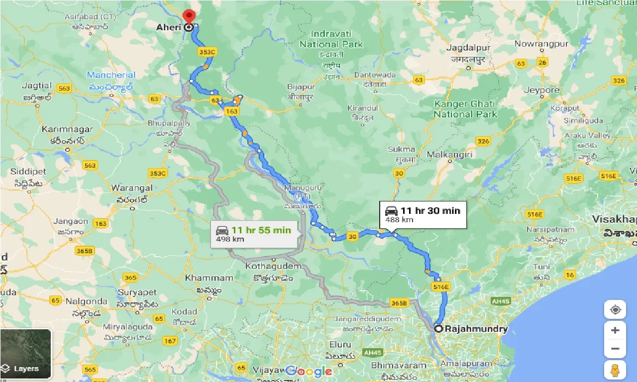 rajahmundry-to-aheri-taxi