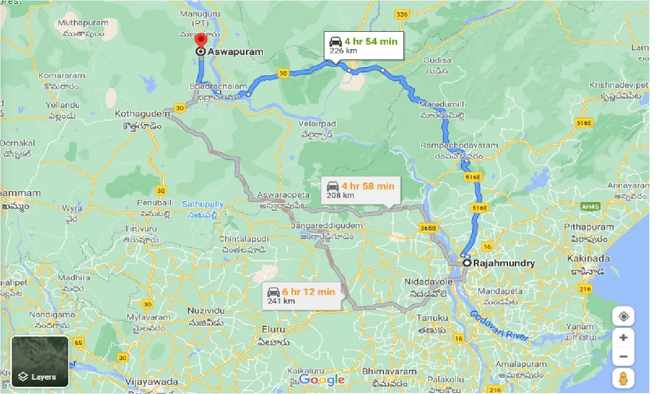 rajahmundry-to-aswapuram-one-way