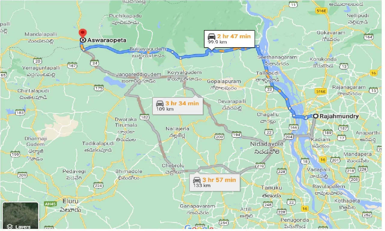 rajahmundry-to-aswaraopeta-one-way
