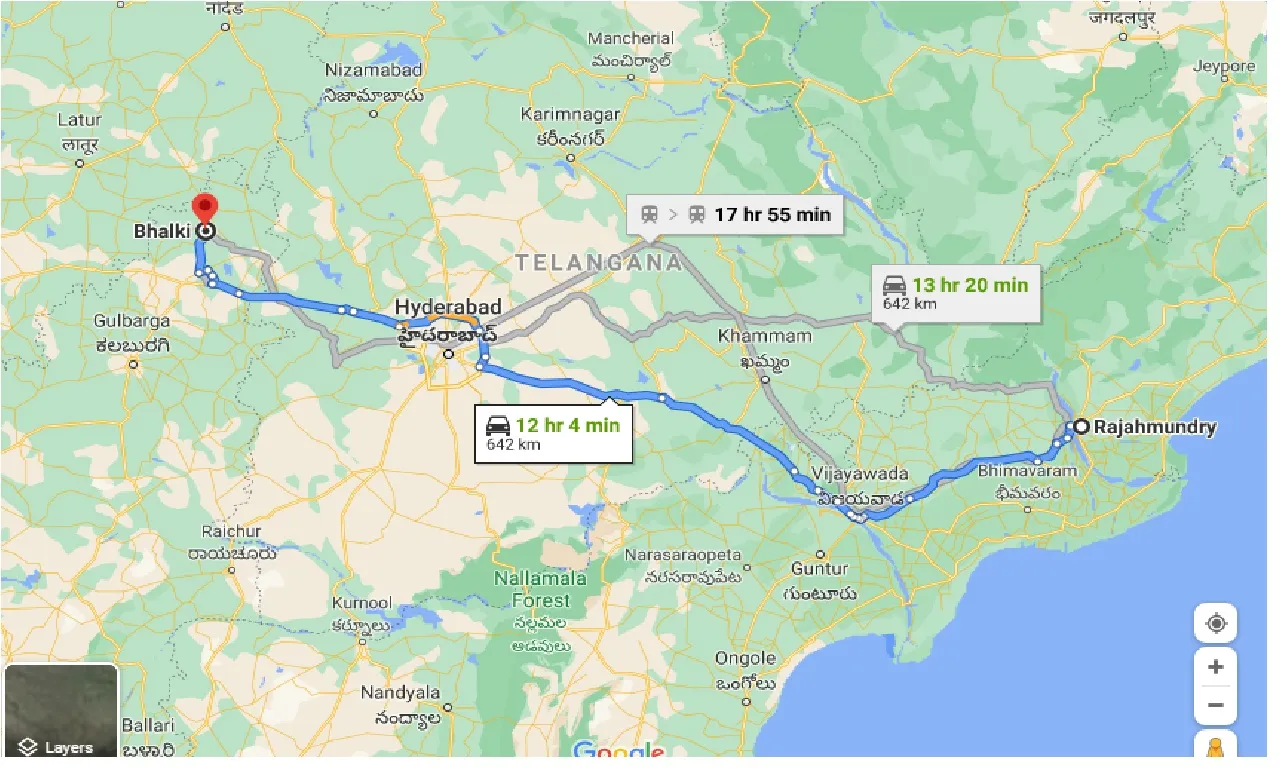 rajahmundry-to-bhalki-one-way