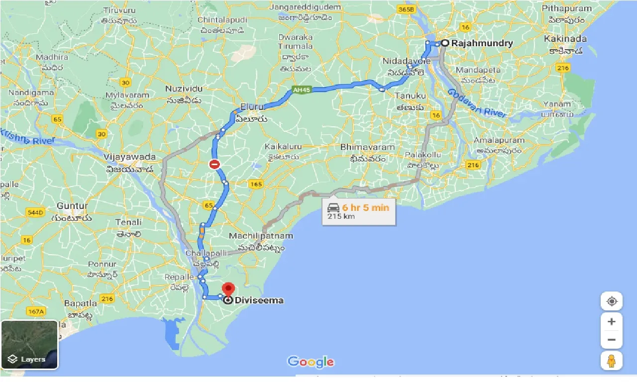 rajahmundry-to-diviseema-one-way