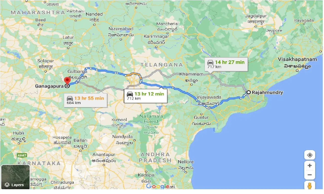 Rajahmundry To Ganagapura Taxi rajahmundry-to-ganagapura-taxi