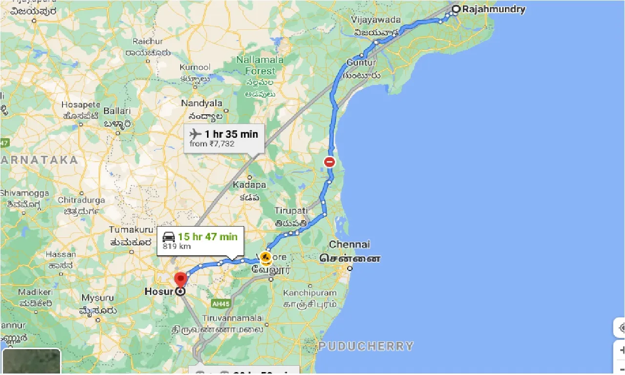 rajahmundry-to-hosur-taxi