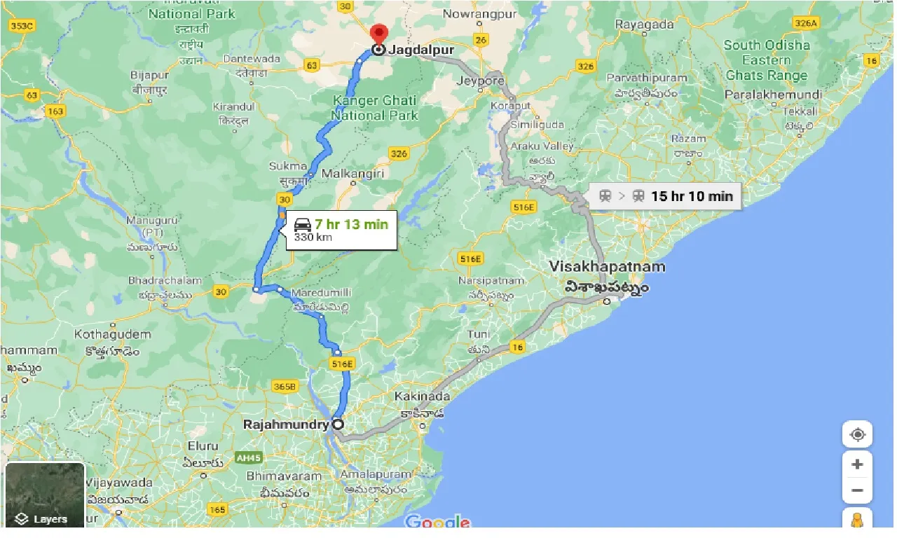 rajahmundry-to-jagdalpur-taxi