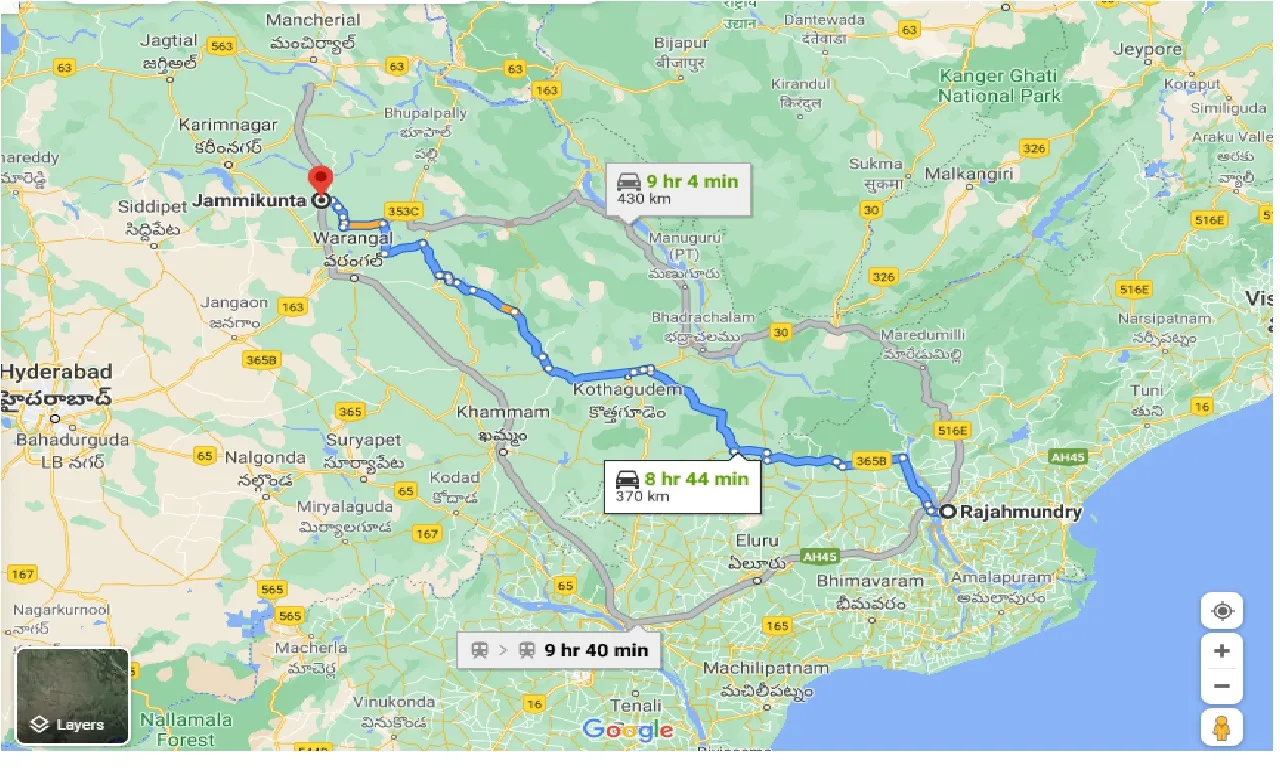 rajahmundry-to-jammikunta-taxi